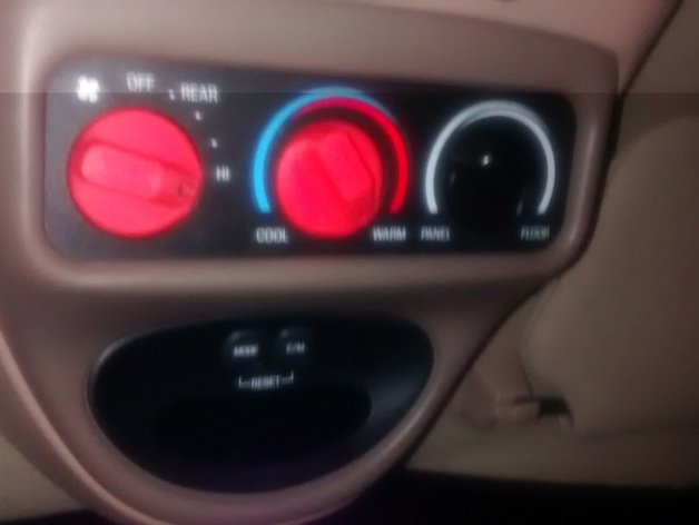 Temperature control knob ford